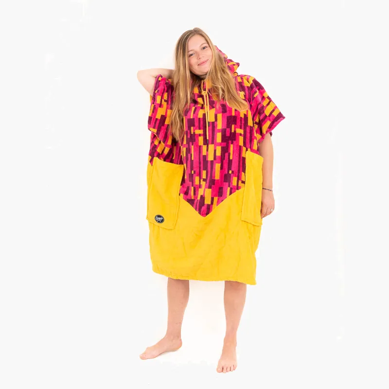 All In Jacquard Poncho Viola/Sun 